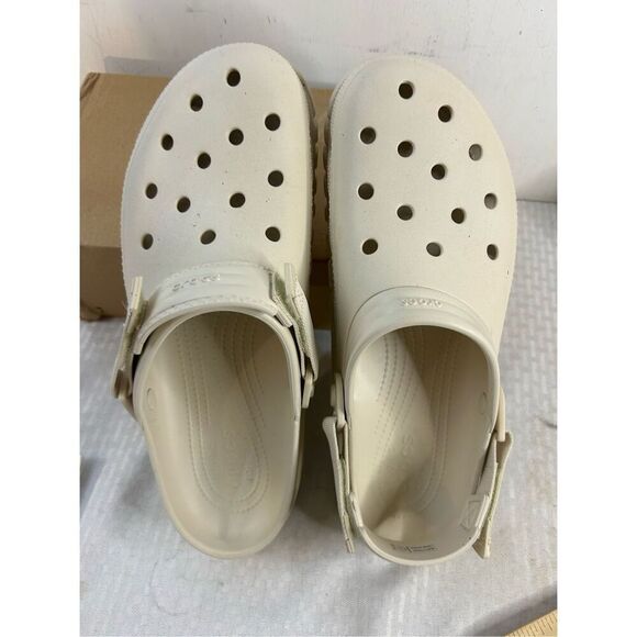 Crocs Mens size 13 Stucco Duet Max street Iconic Comfort Clogs Sandals Cream San main image 6